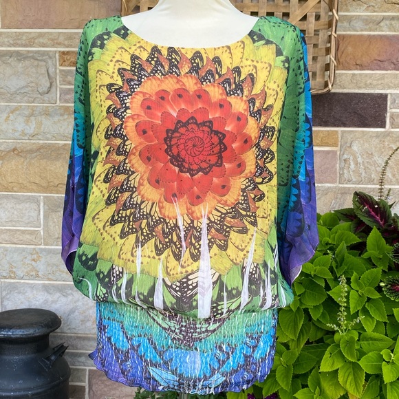 ONE WORLD Tops - One World Print Top